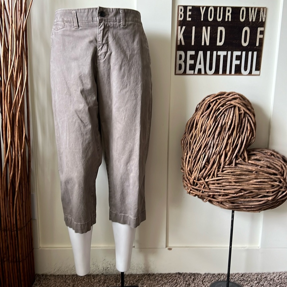 Sonoma Lifestyle Everyday Capris In Khacki